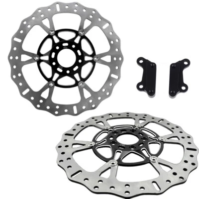 2 PCS 14" Big Floating Brake Rotors for Harley 09-23 Road King Road Glide FLHX  Foto 1 de 4