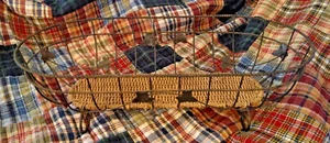 RAR Weidenkorb Metall Efeu Blätter rustikal DEKO Vintage BROT OBST PFLANZE AUSGEFALLEN - Bild 1 von 9