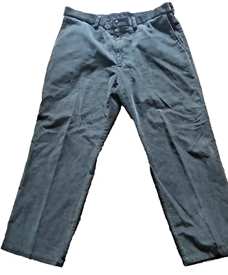 Haggar Men's Straight Fit Corduroy Pants 40 X 30 Olive Flat Front Straight Leg - Изображение 1 из 4