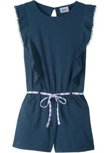 Baumwolle Jumpsuit Gr. 152/158 Dunkelblau Mädchen Sommer-Overall Einteiler Neu* - Bild 1 von 1