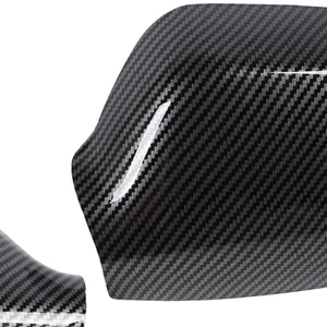 ・*Right 1 Pair Carbon Fiber Mirror Cover Plastic Weather Resistant Exterior - Picture 1 of 12