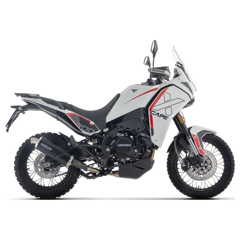 TERMINALE DI SCARICO ARROW INDY RACE EVO ALLUMINIO NERO MOTO MORINI X CAPE 700 Foto 1 de 4