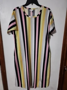 Vestido de mujer Lularoe colorido a rayas talla XL NUEVO SIN ETIQUETAS - Imagen 1 de 8