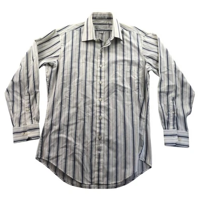 Geoffrey Beene Mens Dress Shirt Size 15.5 Neck Long Sleeve Pinstriped Button Up - Image 1 of 4