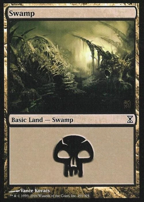 Swamp (291) -Foil Light Play MTG Time Spiral - Image 1 of 1