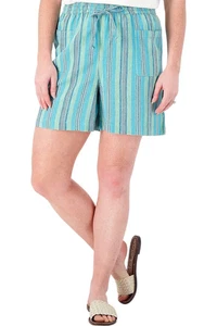 Studio Park x Kerstin Lindquist Rayas Lino Relajado Corto-Azul-5X-NUEVO-A598363 - Imagen 1 de 2