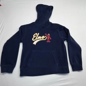 Sesame Street Youth L Y2K 2004 Elmo Blue Hoodie Shirt 00’s Fall Sweatshirt - Picture 1 of 9