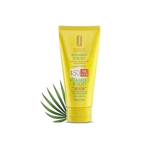 Bloqueador solar iluminador JIDEN FPS 50 PA+++ con aloe vera, extracto de regaliz, jojoba - Imagen 1 de 4