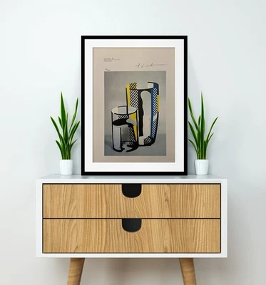 Roy Lichtenstein, litografía original firmada a mano con certificado de autenticidad y valoración de $3,500 Foto 1 de 4