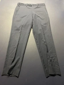 JB Britches Pants Made in Italy 100% Wool Navy Flat Panel Front 33R X 30 - Picture 1 of 9