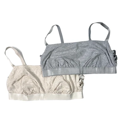 NWT! Aerie Bralette Bra Criss Cross Side Cutout Adjustable Cream Gray - Image 1 of 4