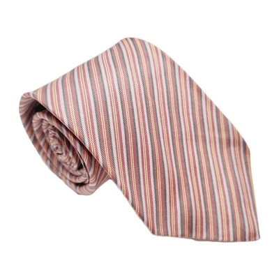 Guy Laroche Necktie Pink Stripe Pattern Men's Vintage Silk Neck Tie 55x3" - Image 1 of 4