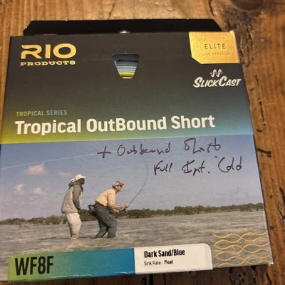 Línea de pesca con mosca flotante Rio Elite Outbound corta tropical 8 WT excelente Foto 1 de 3