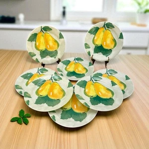 8er Set Corelle Impressionen Obst Al Fresco Birnen 7" Salatteller EUC - Bild 1 von 13