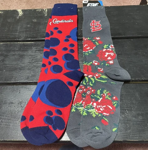 St Louis Cardinals MLB Baseball Logo 2 Pair of Socks Mens Sz MEDIUM 5-10 by FBF Cover