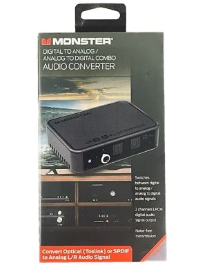 Monster Digital/Analog Audio Converter Optical SPDIF or Toslink Coverts Both Way - Image 1 of 4