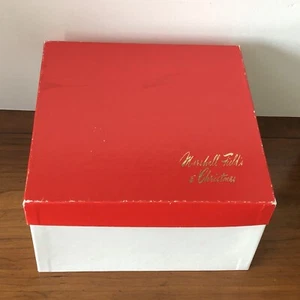 Vintage Marshall Field's Square Medium Gift Box Red With Gold Letters - Picture 1 of 5