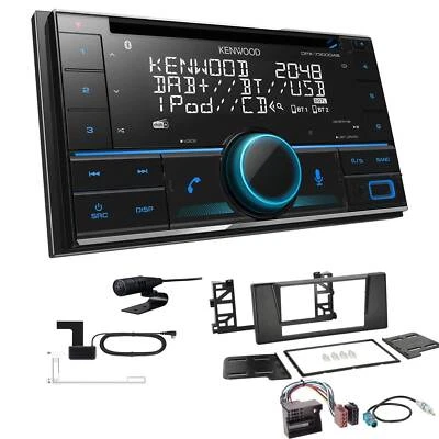 Kenwood 2-DIN Receiver Autoradio Bluetooth DAB+ für BMW 5er E39 schwarz Quadlock - Bild 1 von 4