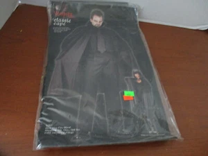 Fun World~Black VAMPIRE CLASSIC CAPE~One Size Fits Most~45" Long~NIP - Picture 1 of 3