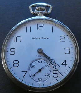 1928 South Bend STUDEBAKER Pocket Watch Model 1 21J 12s Works Keeps Time - Picture 1 of 24
