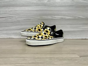 Vans Slip On Shoes Size 4.5 Sunflower Trainers Yellow White Pumps Gym Floral - Picture 1 of 10