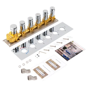 3/4/5 Way Shower Diverter Valve Thermostatic Mixer Valve Outlet Shower Valve Kit - Picture 1 of 77
