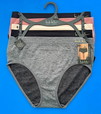 5pc Nicole Miller NM4651 Soft 4-Way Stretch Briefs Panties Sz M, L, XL Nylon - Image 1 of 4