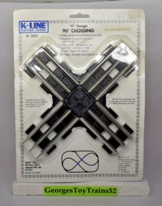 K-LINE 3-RAIL O GAUGE 90* CROSSING TUBULAR WORKS WITH LIONEL K-361 MSRP $21 - Picture 1 of 2