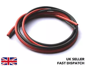 10 AWG Alambre/cable de silicona ESC Motor LiPo 0,5/1/2/5/10m - Rojo y Negro 10awg - Imagen 1 de 1