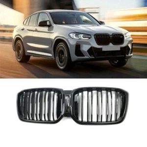 For BMW X3 X4 G01 G02 ABS Glossy Black Front Kidney Grill Grills Grilles 2 Slat  - Picture 1 of 10