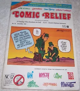 Comic Relief Magazine No. 18 December 1990 Doonesbury Calvin and Hobbes Life in - Picture 1 of 1