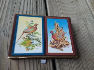 Vintage Fasan 2-Deck Spielkarten Deck Vogel Jagd Land ländlich rustikal Eph - Bild 1 von 2