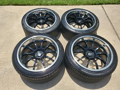 YOKOHAMA Advan Racing RS-D JDM Wheels  19x8.5J/10.0J 5x114.3 and Tires Set of 4 - Image 1 of 4