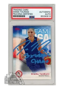 Diana Taurasi 2016 Topps US Olympic Team Auto Card "3x WNBA Champ" #4 PSA/DNA - Picture 1 of 1