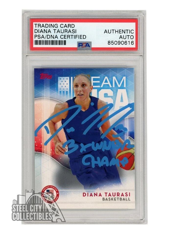 Diana Taurasi 2016 Topps US Olympic Team Auto Card "3x WNBA Champ" #4 PSA/DNA - Image 1 of 1