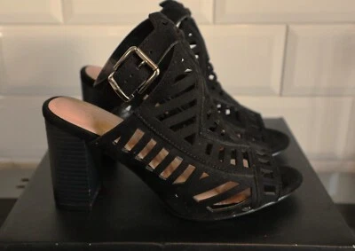 Black Strappy Sandals  size 5 - from Very - Image 1 of 4