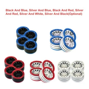 Set cerchi ruote mozzo pneumatici 4 pz 1,9"" perline per cingolati RC 1/10 SCX10 TRX4 D90 - Foto 1 di 12
