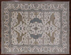 Hand Knotted Turkish Oushak Wool Area Rug 9' 3" X 11' 9" - Q1406
