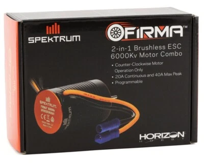 Spektrum Firma RC Car Truck Brushless Motor/ ESC 2-in-1 Combo 6000Kv SPMXSEM0501 - Image 1 of 4