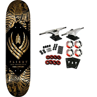 Powell Peralta Skateboard Completo Vuelo 244W Lámina Esqueleto Dorado 8.63" x 32.2" Foto 1 de 4