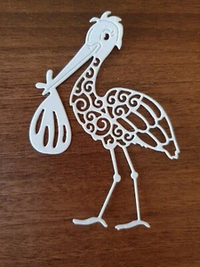 6 x Tattered Lace Stork Die Cuts in White - Card Making, Scrapbooking etc - Picture 1 of 2
