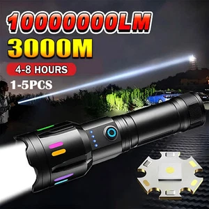 High Power LED Flashlight Super Bright Torch Outdoor Camping Light Rechargeable - Picture 1 of 10