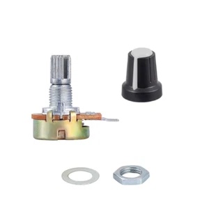 Potenciometro B10K lineal 10k15mm + Perilla Knob BLANCO - Imagen 1 de 4