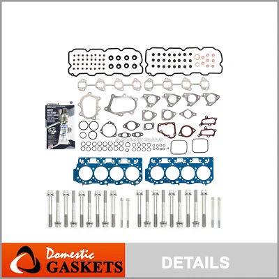 Комплект прокладок головки дизельного двигателя 0,037 дюйма для Chevrolet Silverado GMC Sierra 6.6 01–04 годов выпуска - Изображение 1 из 4