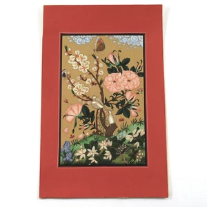 Indianer Miniatur Blumen Vogel Schmetterling Rajasthan Vintage 1985 - Bild 1 von 5