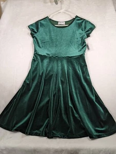 Old Navy Girls Dress Green Velour Sz XXL Childs 18 Chest 36 Length 35" - Picture 1 of 6