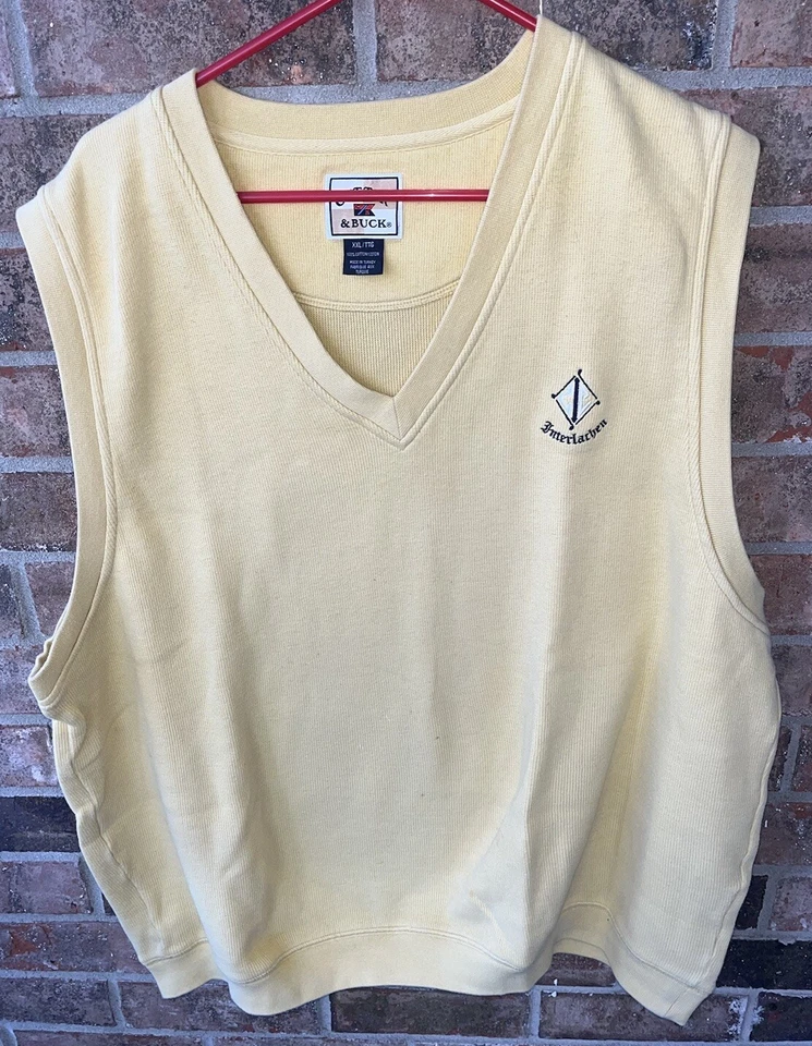 XXL 2000’s Cutter & Buck Interlachen Golf Course Deep V Neck Knit Sweater  - Image 1 of 4