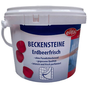 EILFIX WC Beckensteine Erdbeere 1 kg Toilettensteine Duftsteine Klosteine Urinal