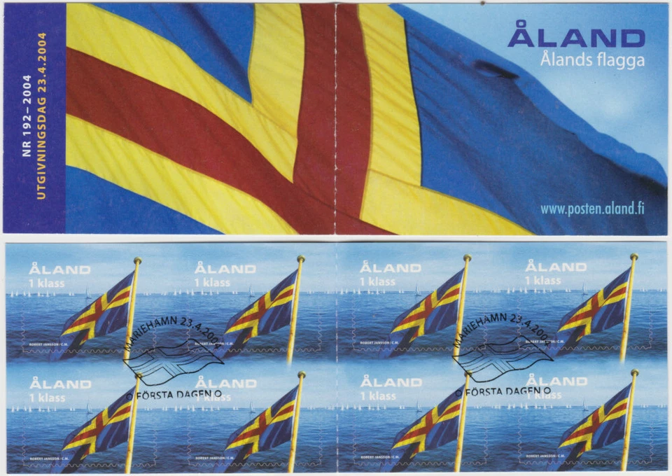 Aland 2004, Aland Flag, Booklet, FD cancelled - Image 1 of 1
