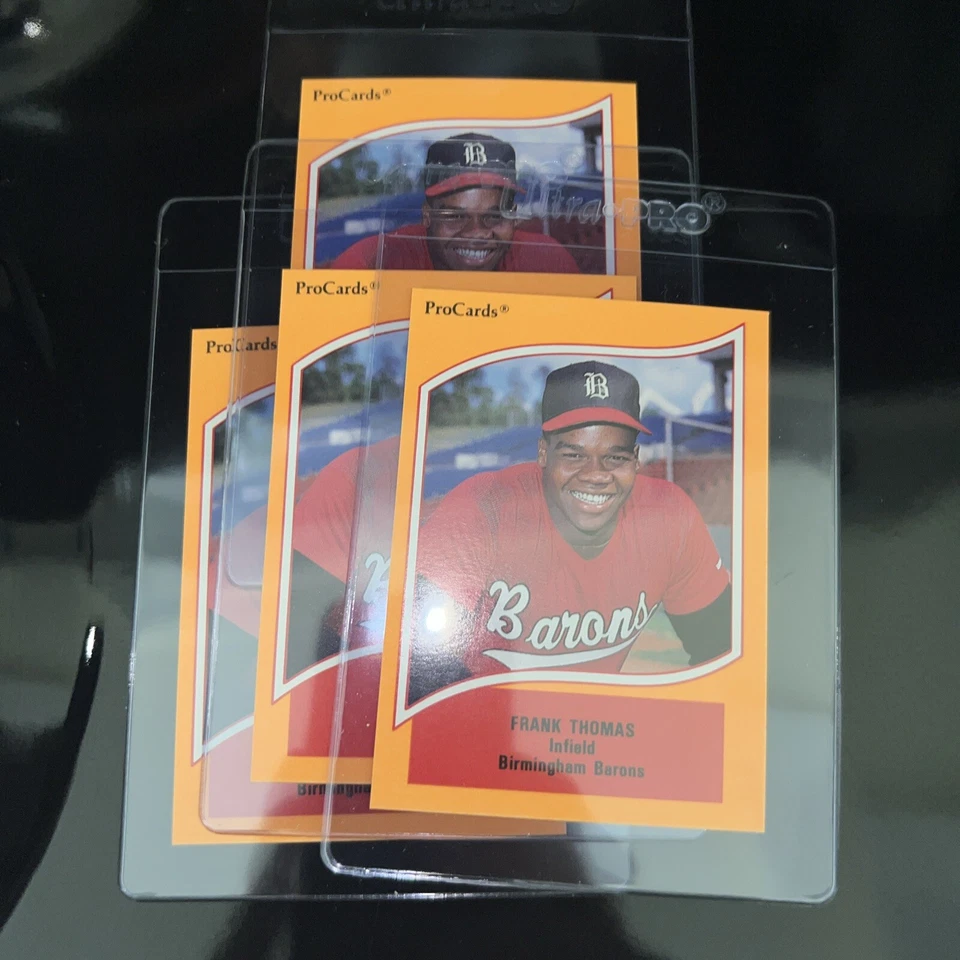 1990 pro cards frank thomas Rookie MLB Baseball Card Lot 4 Nm+ Chicago White Sox - Image 1 of 4